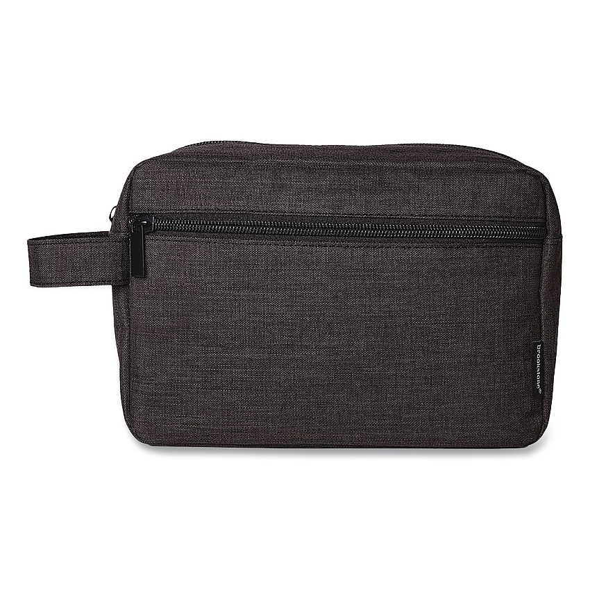 Brookstone Fabric Travel Pouch, 8.27 x 2.76 x 6.3, Black (BOBD0002)