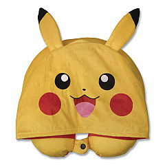 Bioworld Pokemon Hooded Neck Pillow, 11 x 3 x 10.5, Yellow (NPY5ZCCPOKTA)