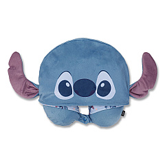Bioworld Stitch Hooded Polyester Travel Pillow, 11 x 3 x 10.5, Blue (NPY7MRFDSCPP)