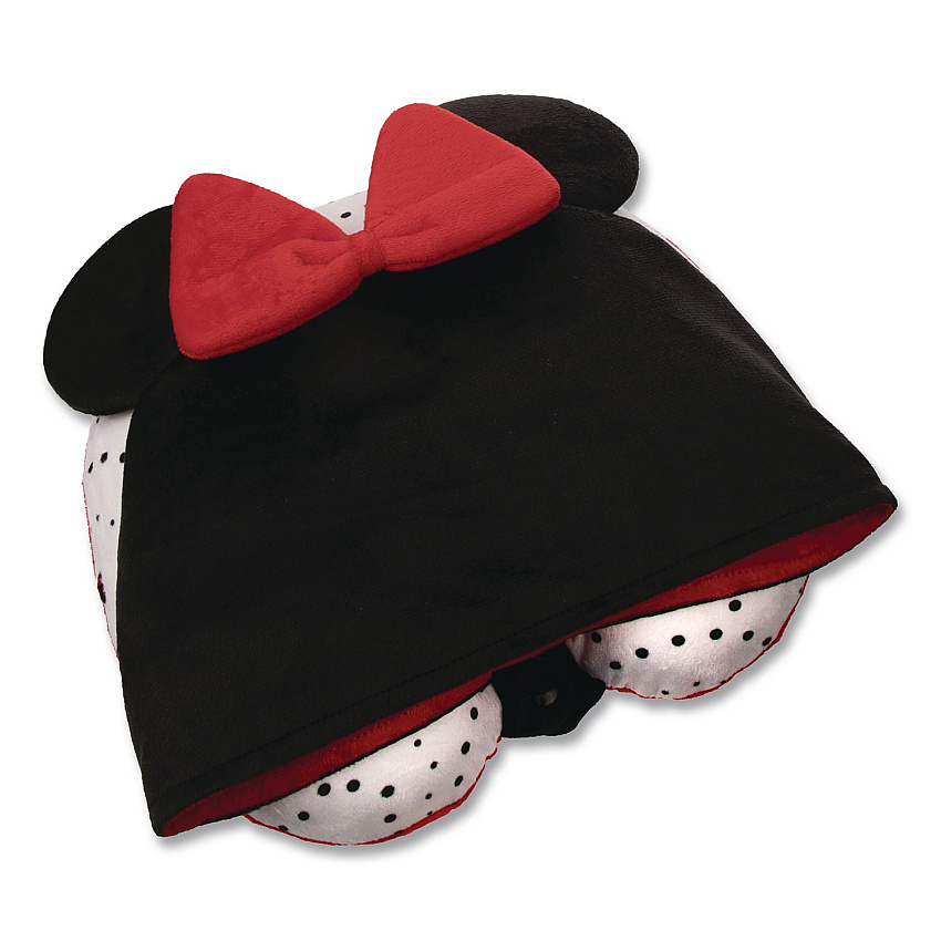 Bioworld Minnie Mouse Hooded Neck Pillow, 11 x 3 x 10.5, Black/Red (NPY621FDSYTA)