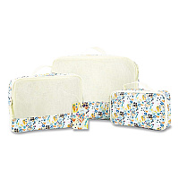 Bioworld Floral Print Four-Piece Packing Cube Set, Assorted Sizes (PAA8443PLBPP)