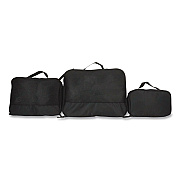 Bioworld Four-Piece Packing Cube Set, Assorted Sizes, Black (PAA8448PLBPP)