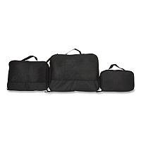 Bioworld Four-Piece Packing Cube Set, Assorted Sizes, Black (PAA8448PLBPP)