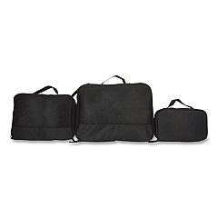 Bioworld Four-Piece Packing Cube Set, Assorted Sizes, Black (PAA8448PLBPP)