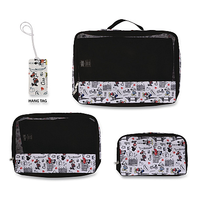 Bioworld Minie and Mickey Mouse Four-Piece Packing Cube Set, Assorted Sizes (PAY2JS2DSYPP)