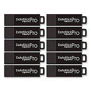 Centon DataStick Pro USB 3.2 Type A Flash Drive, 256 GB, Black, 10/Pack (C1U3P6256G10)