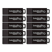 Centon DataStick Pro USB 3.2 Type A Flash Drive, 8 GB, Black, 10/Pack (C1U3P68G10B)