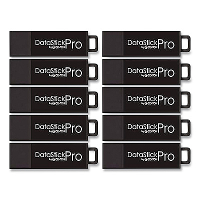 Centon DataStick Pro USB 3.2 Type A Flash Drive, 8 GB, Black, 10/Pack (C1U3P68G10B)