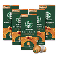 Starbucks By NESPRESSO Smooth Caramel Original Pod, 10/Pack, 5 Packs/Box (135896)