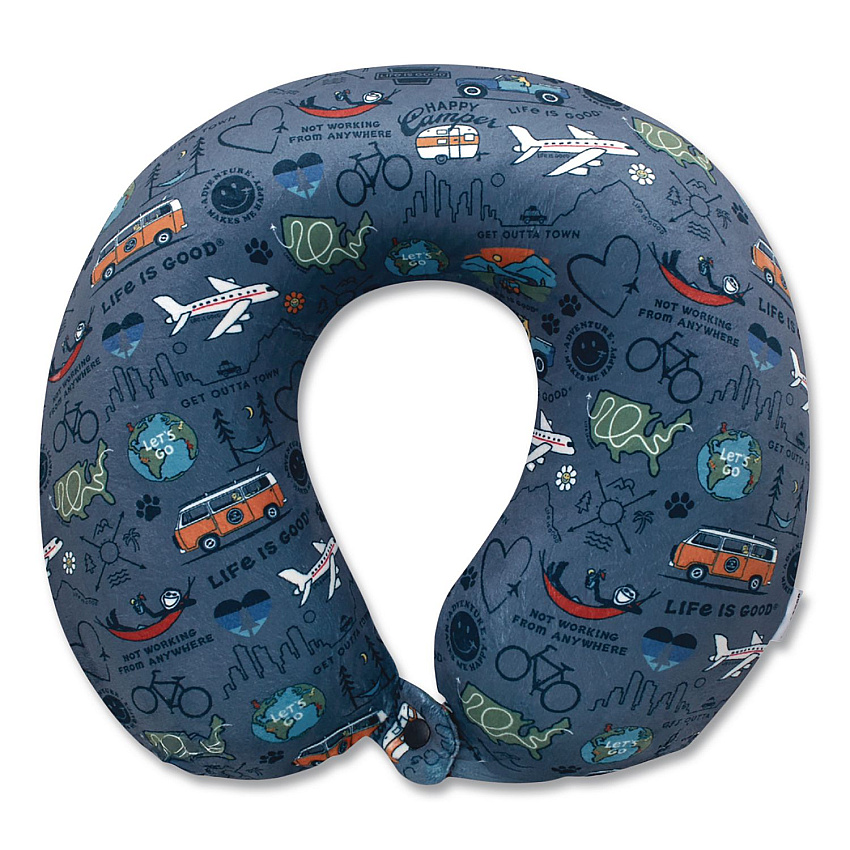 Neck Pillow, Multicolor Travel Print (LCPP0005)