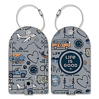 Luggage Tag, Vegan Leather, Multicolor, 2/Pack (LNLM0001)