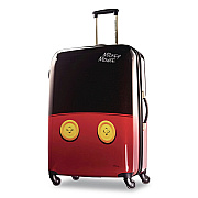 AMERICAN TOURISTER Disney Mickey Mouse Pants Large Hardside Spinner Suitcase, 12 x 19.8 x 31, Black/Red/Yellow (676114757)