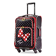 AMERICAN TOURISTER Disney Minnie Mouse Red Bow Softside Spinner Suitcase, 8 x 14.5 x 24, Black/Red/White (676144754)