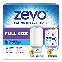 Flying Insect Indoor Fly Trap, 1 Plug-In Base, 1 Refill Cartridge, 4/Carton (01790)