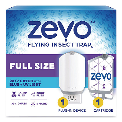 Flying Insect Indoor Fly Trap, 1 Plug-In Base, 1 Refill Cartridge, 4/Carton (01790)