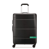 United Colors of Benetton x  NOW! 23" Hardside Spinner, 18 x 11 x 26, Black (B4376281000)