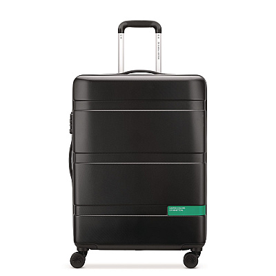 United Colors of Benetton x  NOW! 23" Hardside Spinner, 18 x 11 x 26, Black (B4376281000)
