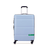 United Colors of Benetton x  NOW! 23" Hardside Spinner, 18 x 11 x 26, Light Blue (B4376281012)