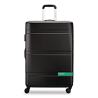 United Colors of Benetton x  NOW! 27" Hardside Spinner Suitcase, 20 x 11.5 x 30, Black (B4376282100)