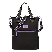Florence by Mills Your Story Tote Bag, 15.6" Laptop Compartment, 12.5" x 4.75" x 14.25", Black/Purple (F4398034000)