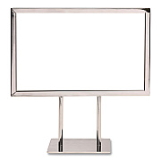 Global Printed Products Metal Countertop Sign Holder, 7 x 11 Insert, Silver (CTSGN7X11)