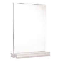 Global Printed Products Acrylic Sign Holder with Dual Function Base, 8.5 x 11 Insert (SGNHAB8511)