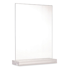 Global Printed Products Acrylic Sign Holder with Dual Function Base, 8.5 x 11 Insert (SGNHAB8511)