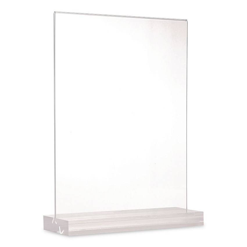 Global Printed Products Acrylic Sign Holder with Dual Function Base, 8.5 x 11 Insert (SGNHAB8511)
