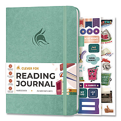 Reading Journal, Room for 55 Book Reviews (Two Pages per Review), Mint Cream Cover, 8.3 x 5.8 Sheets (8N1U0MT26S)
