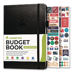 Undated Monthly Budget Book, Black Cover (NONGXSOTB6)