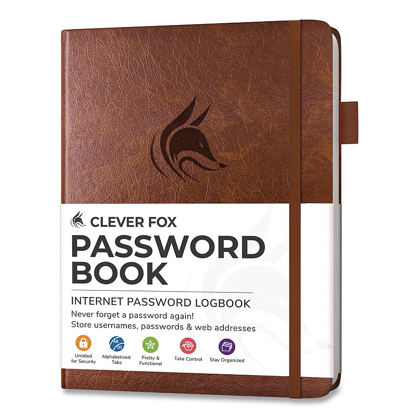 Password Book, Brown Cover (Q070Z6LIBI)