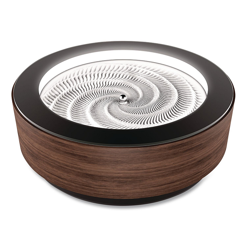 Drift Premium Wood Sand Table, 10" Diameter x 3.42"h, Walnut (ST180WN)