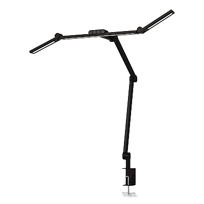 MOUNT-IT! LED Desk Lamp, Articulating Neck, 20.2" High, Matte Black (TS7011)