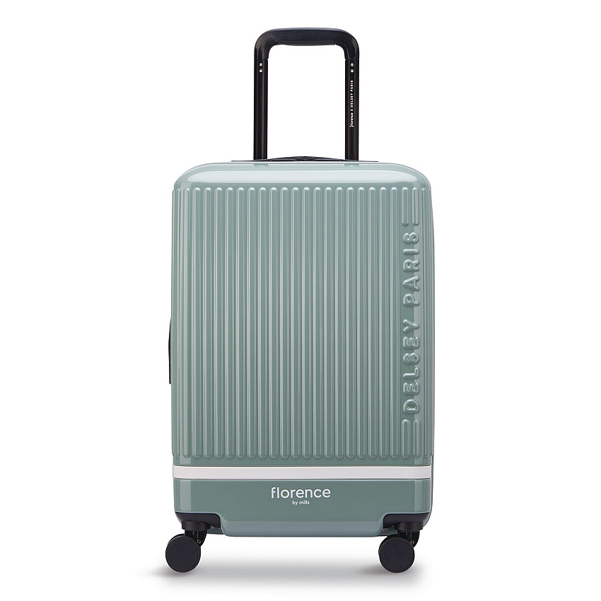Florence by Mills x  Spin Me Away 20" Hardside Carry-On Suitcase, 14.75 x 9.75 x 22.75, Sage Green (F4398180533)