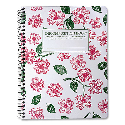 Spiral Composition Book, Medium/College Rule, Dogwood, (80) 9.75 x 7.5 Sheets (15924)