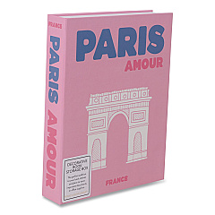 DesignWorks Ink Magnetic Storage Book Box, Paris, 7.5 x 1.75 x 9.75, Pink (TBBX103)