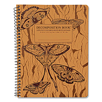 Spiral Composition Book, Medium/College Rule, Midnight Moths, (80) 9.75 x 7.5 Sheets (17457)