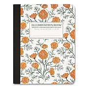 Sewn Composition Book, Medium/College Rule, California Poppies, (80) 9.75 x 7.5 Sheets (40635)