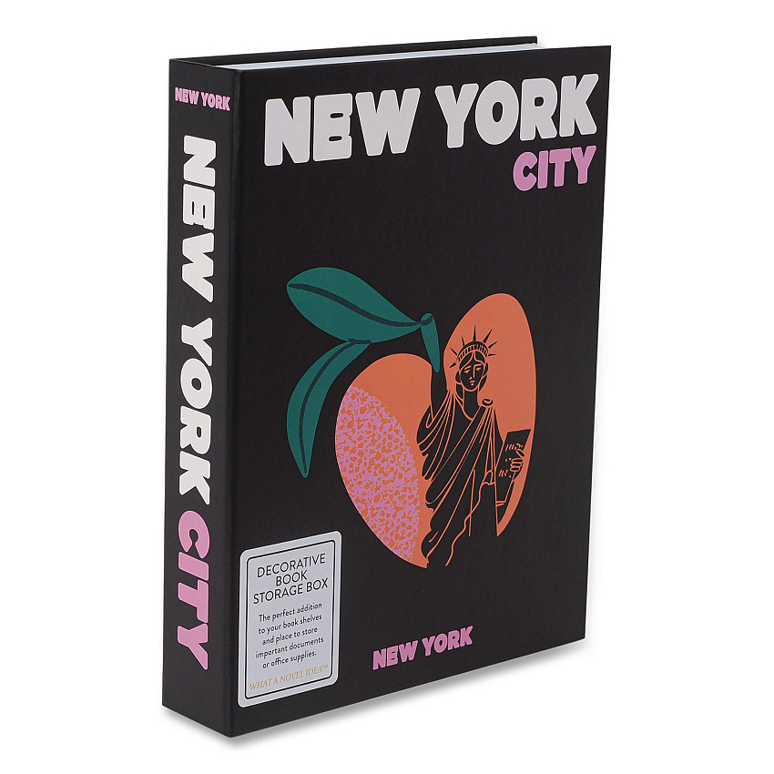 DesignWorks Ink Magnetic Storage Book Box, New York, 7.5 x 1.75 x 9.75, Black (TBBX105)