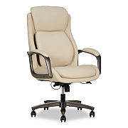 Rivendell AIR Lumbar Ergonomic Executive Office Chair, Supports 275 lb,18.75" to 22.5" Seat Height, Cream Seat/Back,Gray Base (60124CRM)
