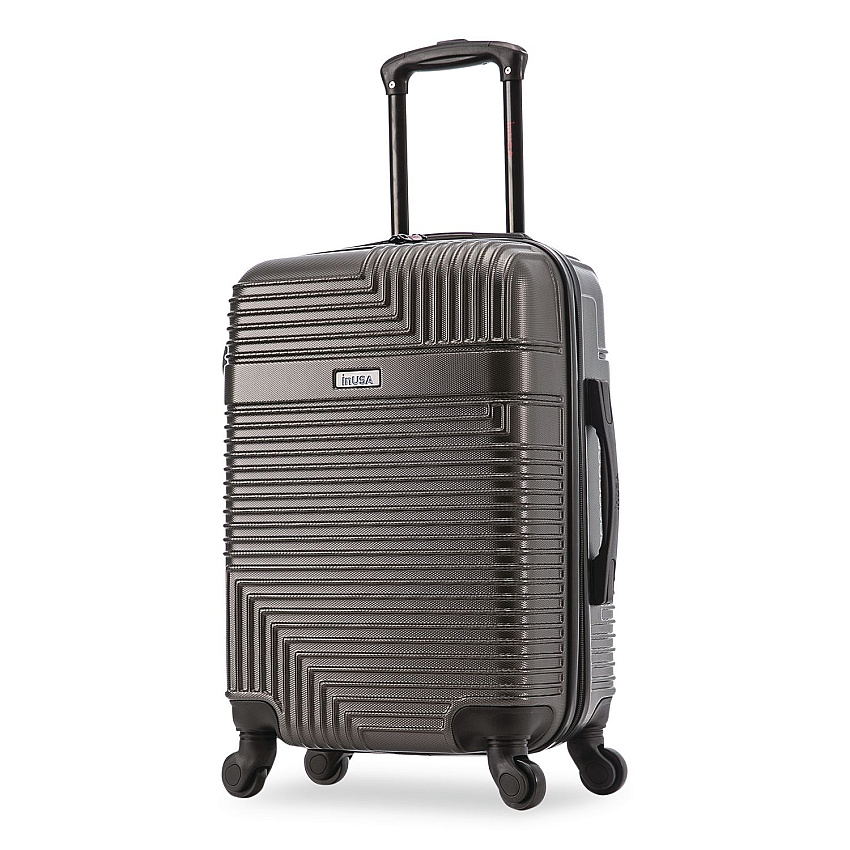 InUSA Luggage Resilience 20" Hardside Carry-On Suitcase, 14.96 x 8.66 x 21.65, Charcoal (IURES00SCOA)