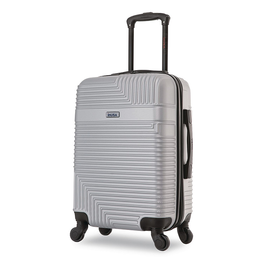 InUSA Luggage Resilience 20" Hardside Carry-On Suitcase, 14.96 x 8.66 x 21.65, Silver (IURES00SSIL)
