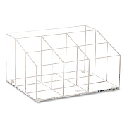 Mind Reader 7-Compartment Desk Tray, 8.5 x 6.5 x 4.75, Clear, Acrylic (AORGCLR)