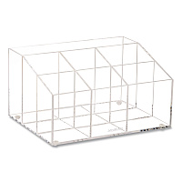 Mind Reader 7-Compartment Desk Tray, 8.5 x 6.5 x 4.75, Clear, Acrylic (AORGCLR)
