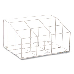 Mind Reader 7-Compartment Desk Tray, 8.5 x 6.5 x 4.75, Clear, Acrylic (AORGCLR)