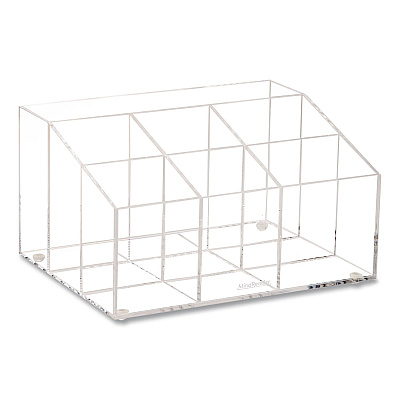 Mind Reader 7-Compartment Desk Tray, 8.5 x 6.5 x 4.75, Clear, Acrylic (AORGCLR)