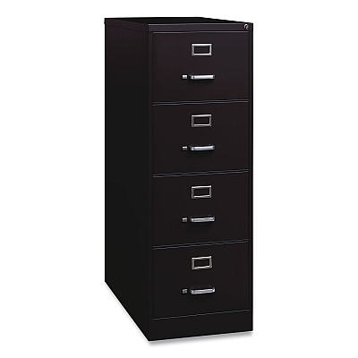 Hirsh Industries Commercial Vertical Legal File Cabinet, 4 Legal Size File Drawers, 18 x 26.5 x 52, Black (14107)