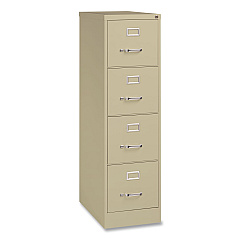Hirsh Industries Commercial Vertical Letter File Cabinet, 4 Letter-Size File Drawers, 15 x 25 x 52, Putty (14115)