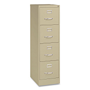 Hirsh Industries Commercial Vertical Letter File Cabinet, 4 Letter-Size File Drawers, 15 x 22 x 52, Putty (17786)
