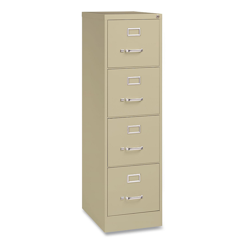 Hirsh Industries Commercial Vertical Letter File Cabinet, 4 Letter-Size File Drawers, 15 x 22 x 52, Putty (17786)